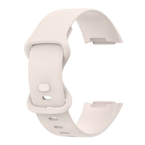 Strap-it Strap-it Bracelet silicone Fitbit Charge 5 (blanc sable)