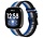Strap-it Bracelet nylon boucle Fitbit Versa 3 (noir-blanc-bleu)
