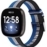 Strap-it Strap-it Bracelet à boucle en nylon Fitbit Sense (noir-blanc-bleu) Strap-it Strap-it Bracelet à boucle en nylon Fitbit Sense (noir-blanc-bleu)