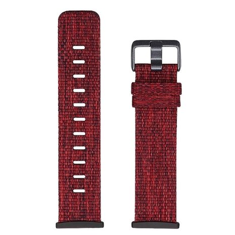 Strap-it Strap-it Bracelet nylon boucle tissé Fitbit Sense (rouge)
