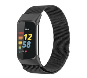 Strap-it Bracelet Milanais Fitbit Charge 5 (noir)