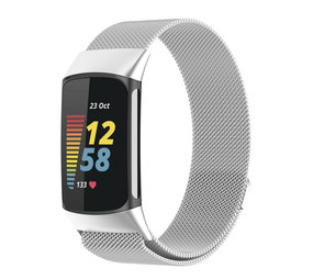 Strap-it Bracelet Milanais Fitbit Charge 5 (argent)