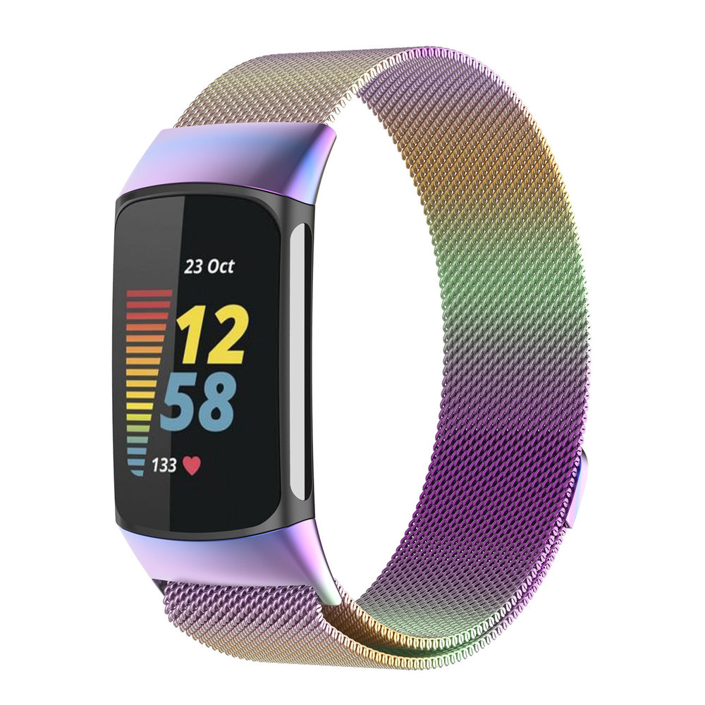 Strap-it Strap-it Bracelet Milanais Fitbit Charge 5 (arc-en-ciel) Strap-it Strap-it Bracelet Milanais Fitbit Charge 5 (arc-en-ciel)