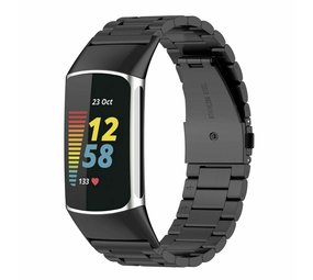 Strap-it Bracelet acier Fitbit Charge 5 (noir)