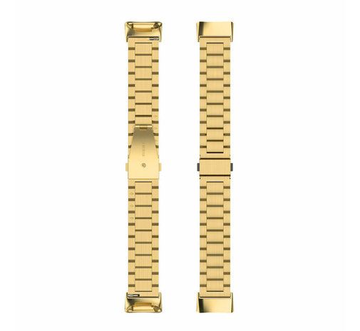 Strap-it Strap-it Bracelet acier Fitbit Charge 5 (or)