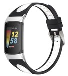 Strap-it Strap-it Bracelet à boucle sport Fitbit Charge 5 (noir/blanc)