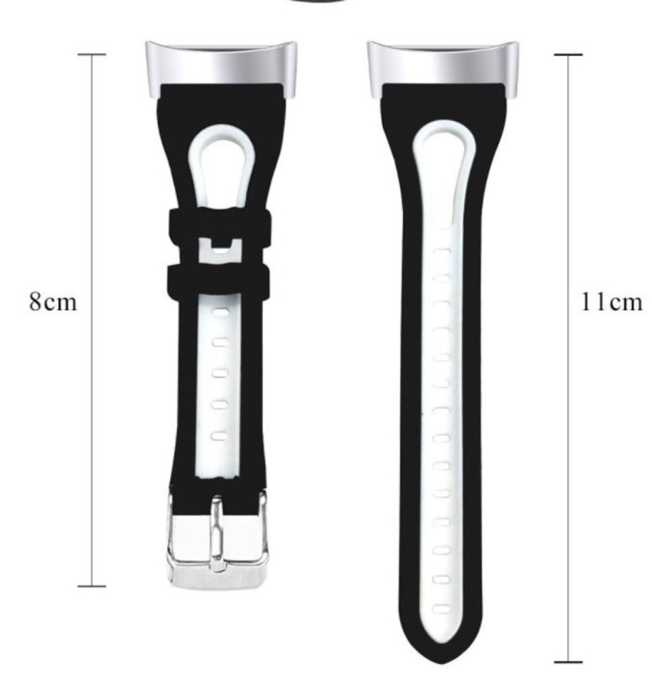 Strap-it Strap-it Bracelet à boucle sport Fitbit Charge 5 (noir/blanc)