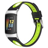 Strap-it Bracelet à boucle sport Fitbit Charge 5 (noir/jaune)