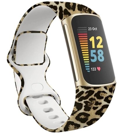Strap-it Strap-it Bracelet Lucky Leopard Fitbit Charge 5