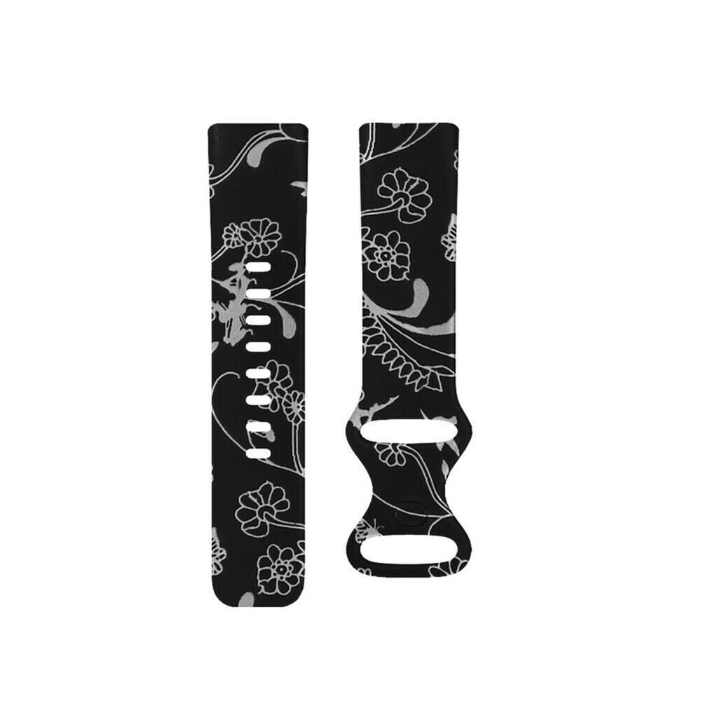Strap-it Strap-it Bracelet Black Floral Fitbit Charge 5