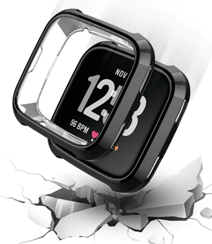 Strap-it Strap-it Coque de protection Fitbit Versa TPU (noir)
