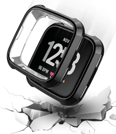 Strap-it Strap-it Coque de protection Fitbit Versa TPU (noir)