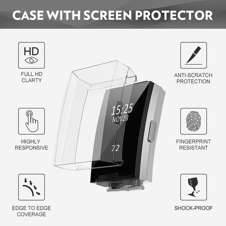 Strap-it Strap-it Coque de protection Fitbit Charge 2 TPU (transparent)