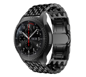 Strap-it Bracelet acier dragon Samsung Galaxy Watch 46mm (noir)