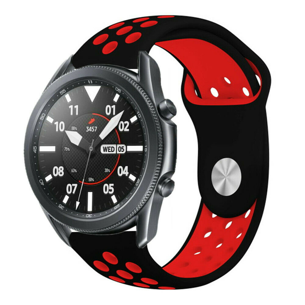Strap-it Strap-it Bracelet sport Samsung Galaxy Watch 3 45mm (noir/rouge)