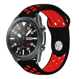 Strap-it Bracelet sport Samsung Galaxy Watch 3 45mm (noir/rouge)