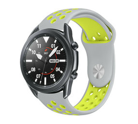 Strap-it Bracelet sport Samsung Galaxy Watch 3 45mm (gris/jaune)