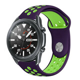 Strap-it Bracelet sport Samsung Galaxy Watch 3 45mm (violet/vert)