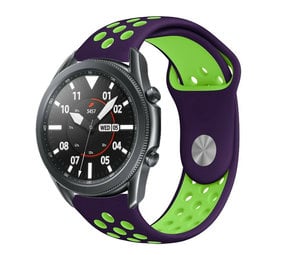 Strap-it Bracelet sport Samsung Galaxy Watch 3 45mm (violet/vert)