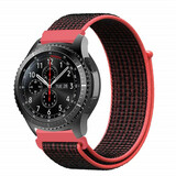 Strap-it Bracelet nylon Samsung Galaxy Watch 46mm (noir/rouge)
