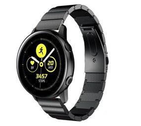 Strap-it Bracelet métal Samsung Galaxy Watch Active (noir)