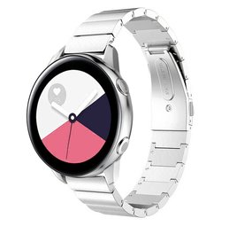 Strap-it Bracelet métal Samsung Galaxy Watch Active (argent)