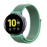 Strap-it Bracelet nylon Samsung Galaxy Watch Active (menthe)