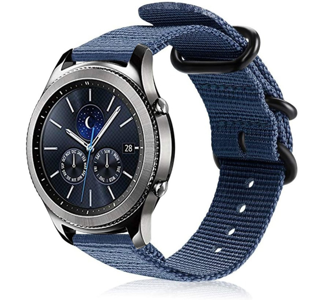 Strap-it Strap-it Bracelet nylon boucle Samsung Gear S3 (bleu)