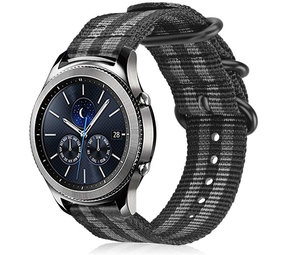 Strap-it Bracelet nylon boucle Samsung Gear S3 (noir/gris)
