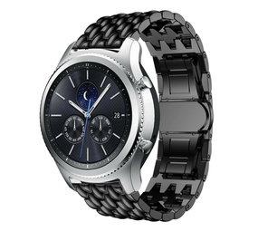 Strap-it Bracelet acier dragon Samsung Gear S3 (noir)