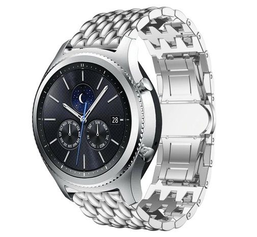 Strap-it Strap-it Bracelet acier dragon Samsung Gear S3 (argent) Strap-it Strap-it Bracelet acier dragon Samsung Gear S3 (argent)