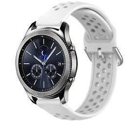 Strap-it Bracelet silicone avec trous Samsung Gear S3 (blanc)