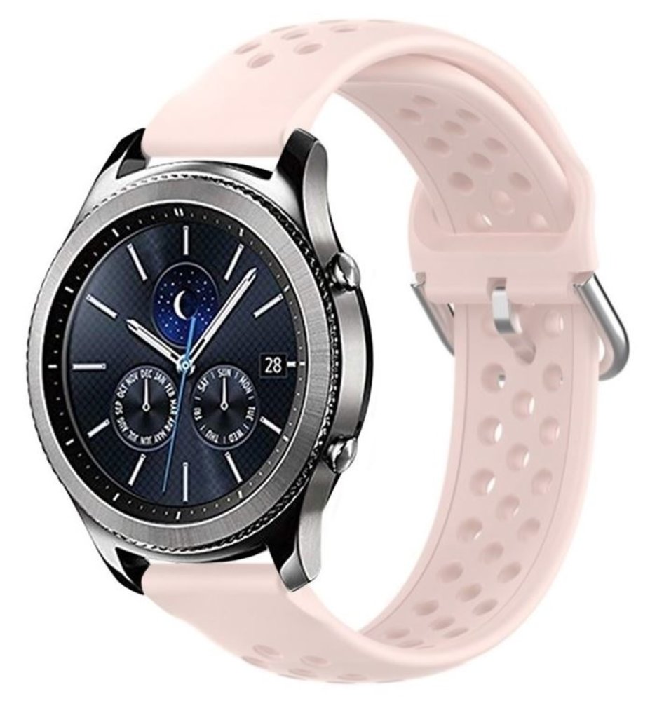 Strap-it Strap-it Bracelet silicone avec trous Samsung Gear S3 (rose)