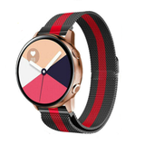 Strap-it Bracelet Milanais Samsung Galaxy Watch Active (noir/rouge)