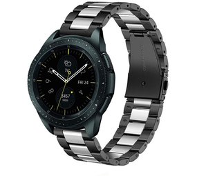 Strap-it Bracelet acier Samsung Galaxy Watch 42mm (noir/argent)