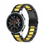 Strap-it Bracelet acier Samsung Galaxy Watch 46mm (noir/or)