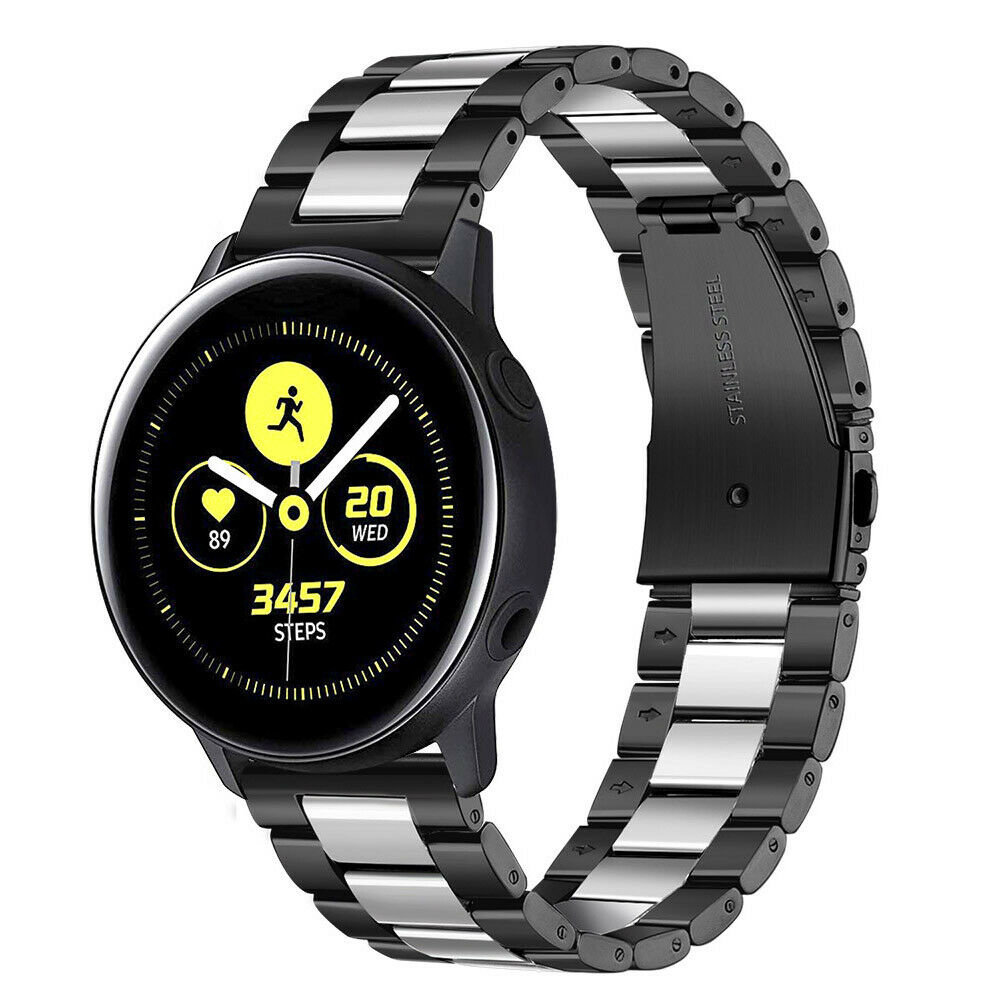 Strap-it Strap-it Bracelet acier Samsung Galaxy Watch Active (noir/argent)