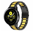 Strap-it Strap-it Bracelet acier Samsung Galaxy Watch Active (noir/or)