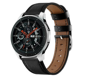 Strap-it Bracelet similicuir Samsung Galaxy Watch 46mm (noir élégant)
