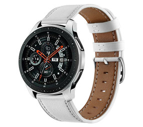 Strap-it Samsung similicuir Galaxy Watch 46mm bracelet (blanc)