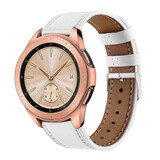 Strap-it Bracelet cuir Samsung Galaxy Watch 42mm (blanc)
