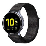 Strap-it Bracelet nylon Samsung Galaxy Watch Active (noir)