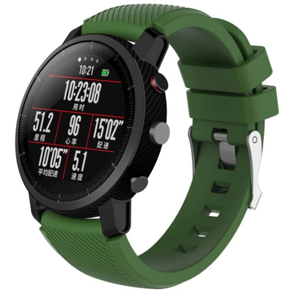 Strap-it Strap-it Bracelet silicone Xiaomi Amazfit Pace (vert armée)