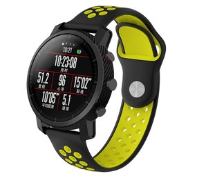 Strap-it Bracelet sport Xiaomi Amazfit Pace (noir/jaune)