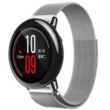 Strap-it Bracelet Milanais Xiaomi Amazfit Pace (argent)