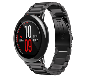 Strap-it Bracelet acier Xiaomi Amazfit Pace (noir)