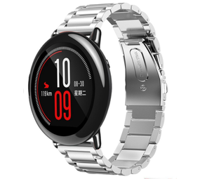 Strap-it Bracelet acier Xiaomi Amazfit Pace (argent)