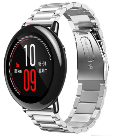 Strap-it Strap-it Bracelet acier Xiaomi Amazfit Pace (argent)