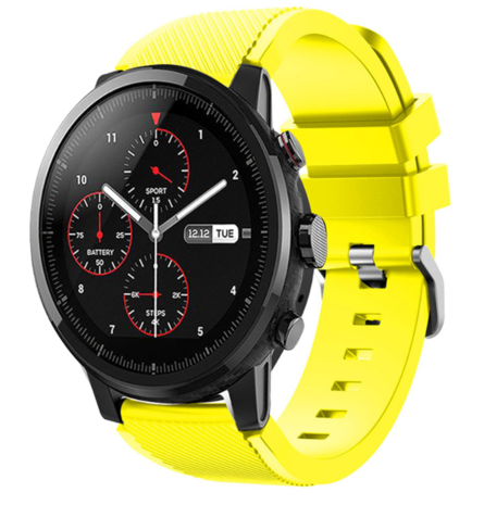 Strap-it Strap-it Bracelet silicone Xiaomi Amazfit Stratos (jaune)