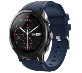 Strap-it Bracelet silicone Xiaomi Amazfit Stratos (bleu foncé)